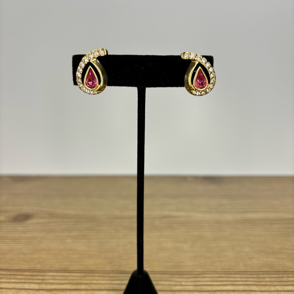 Vintage S.A.L First Generation Swarovski Clip On Earrings